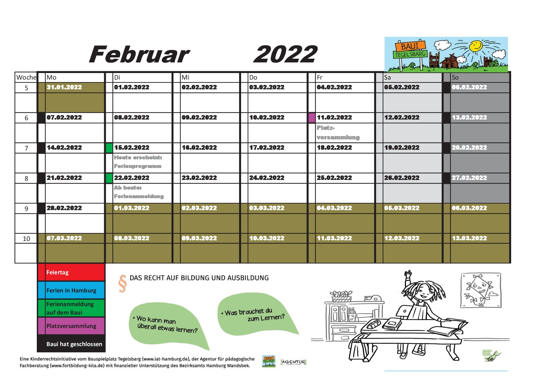 Baui Kalender 2022 Kinder HP 002